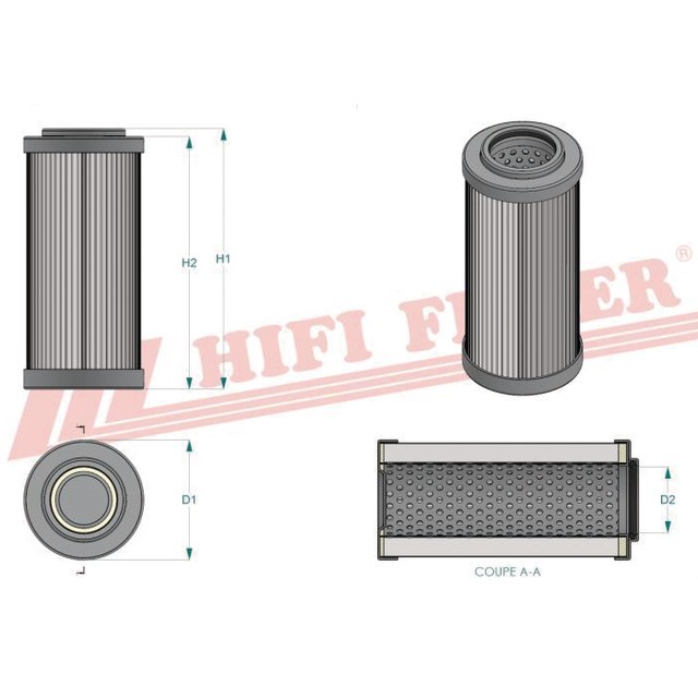 Filtre Hydraulique SH 75203 Hifi Filter référence fournisseur HIFSH75203